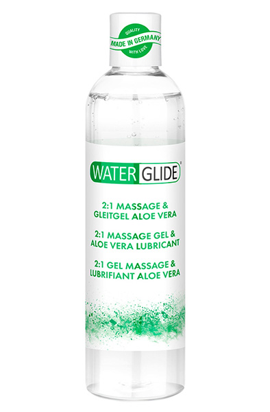 Waterglide 2:1 Massage Gel & Aloe Vera Lubricant 300ml - Smērvielas un masāžas losjons 2