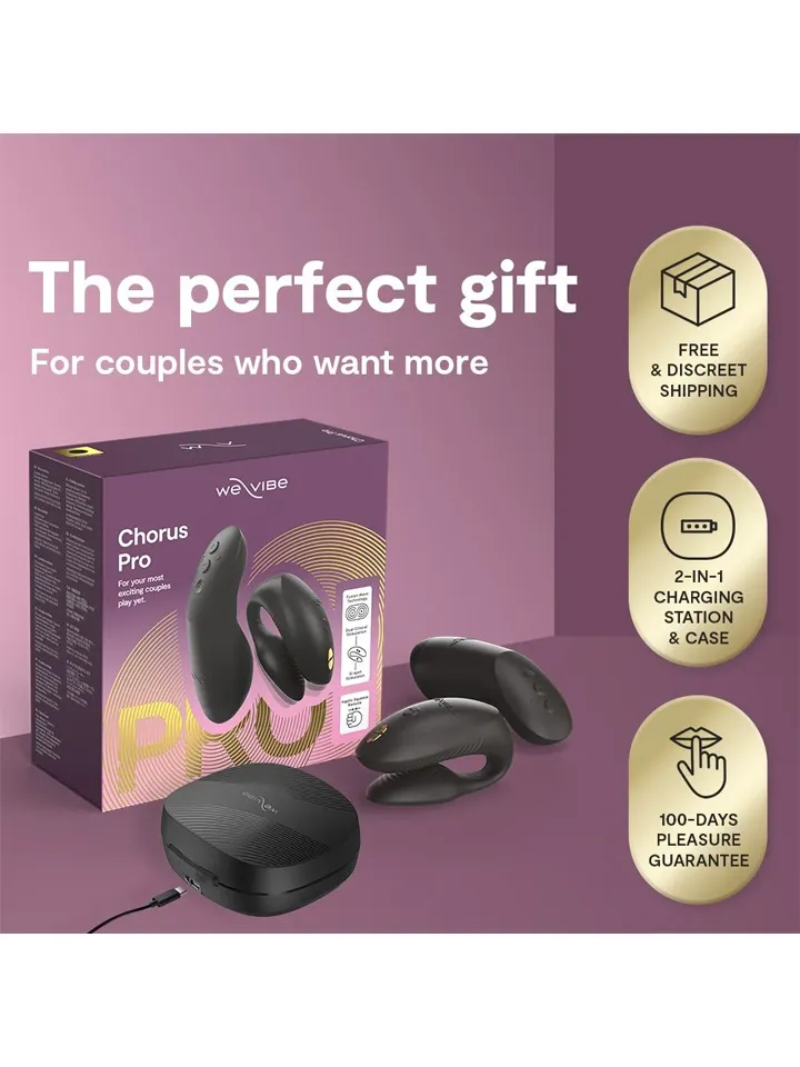 We-Vibe Chorus Pro Black - Pāris vibrators ar lietotņu vadību 7 [full]