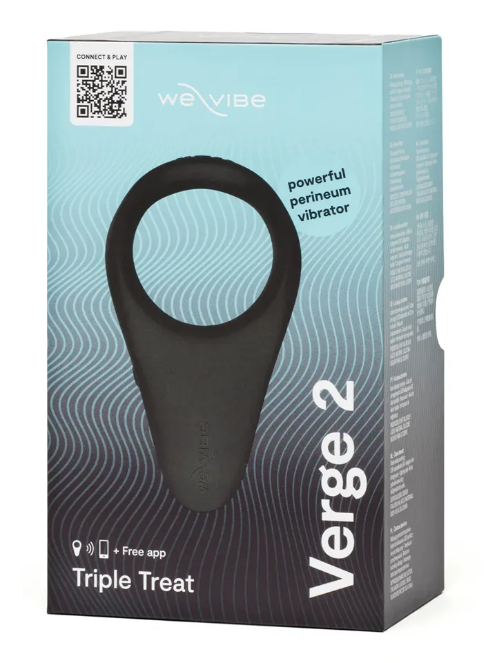 We-Vibe Verge 2 Black - Dzimumlocekļa gredzens, ko kontrolē lietotne 6 [full]