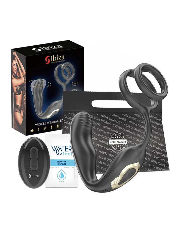Wiggle Rotating Anal Plug With Perineal Vibration - Prostatas vibrators ar dzimumlocekļa gredzenu 4 [full]