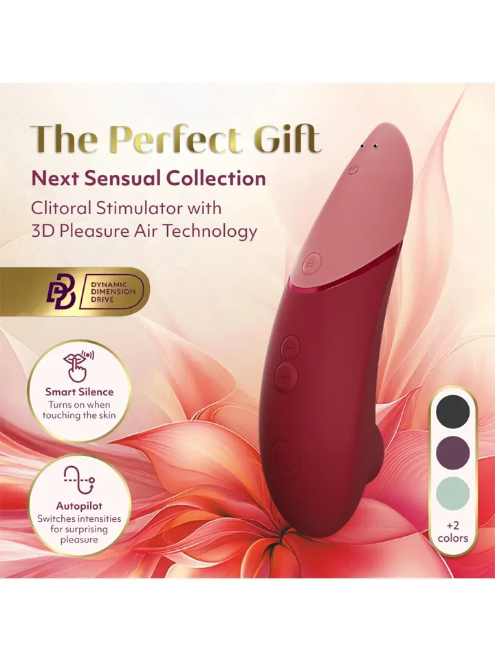 Womanizer Next 3D Pleasure Air Stimulator Bordeaux - Gaisa spiediena vibrators 2 [full]