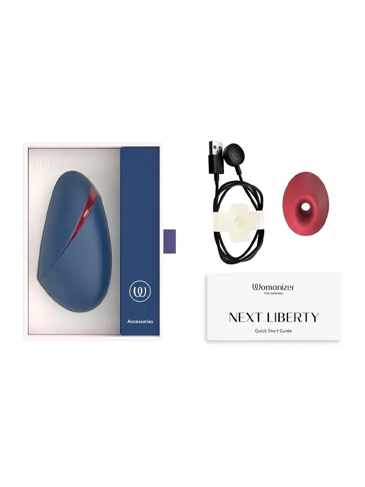Womanizer Next Liberty Pleasure Air Stimulator Blue/Red - Gaisa spiediena vibrators 5 [full]