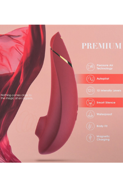Womanizer Premium Red/Gold - Gaisa spiediena vibrators 3