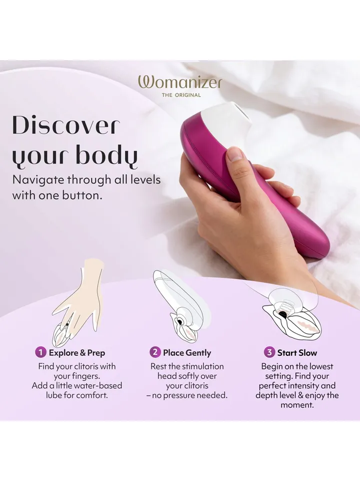 Womanizer Pro Pink - Gaisa spiediena vibrators 2 [full]