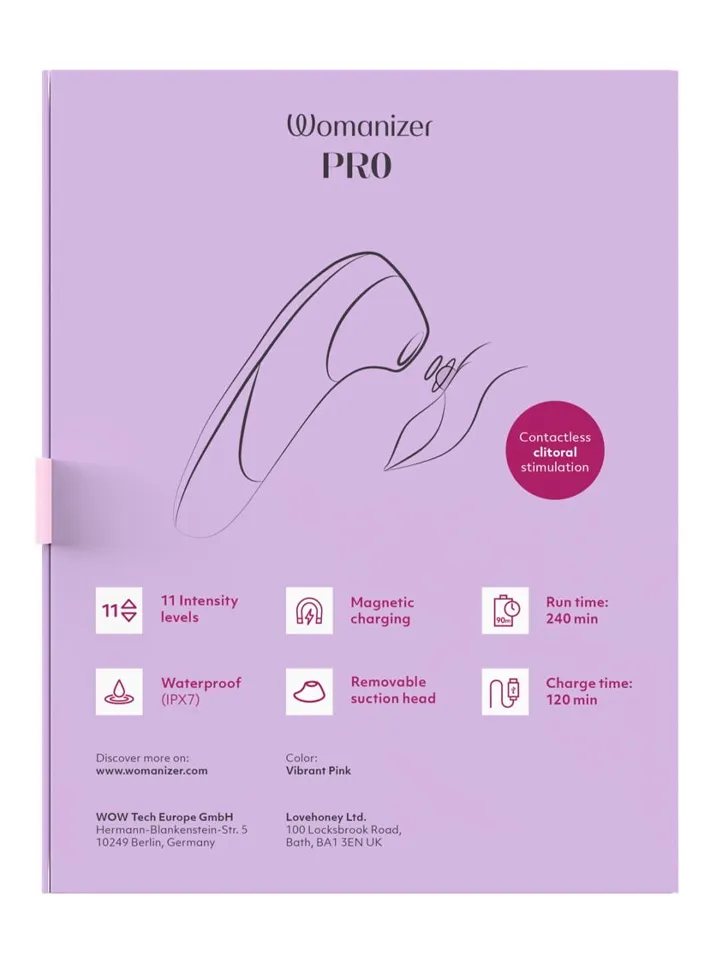 Womanizer Pro Pink - Gaisa spiediena vibrators 6 [full]