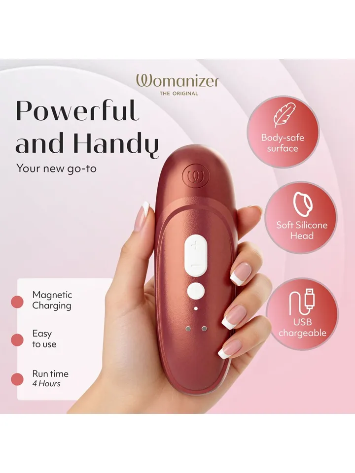 Womanizer Pro Red - Gaisa spiediena vibrators 4 [full]