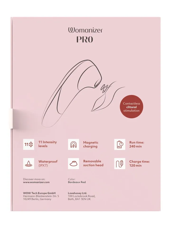 Womanizer Pro Red - Gaisa spiediena vibrators 8 [full]