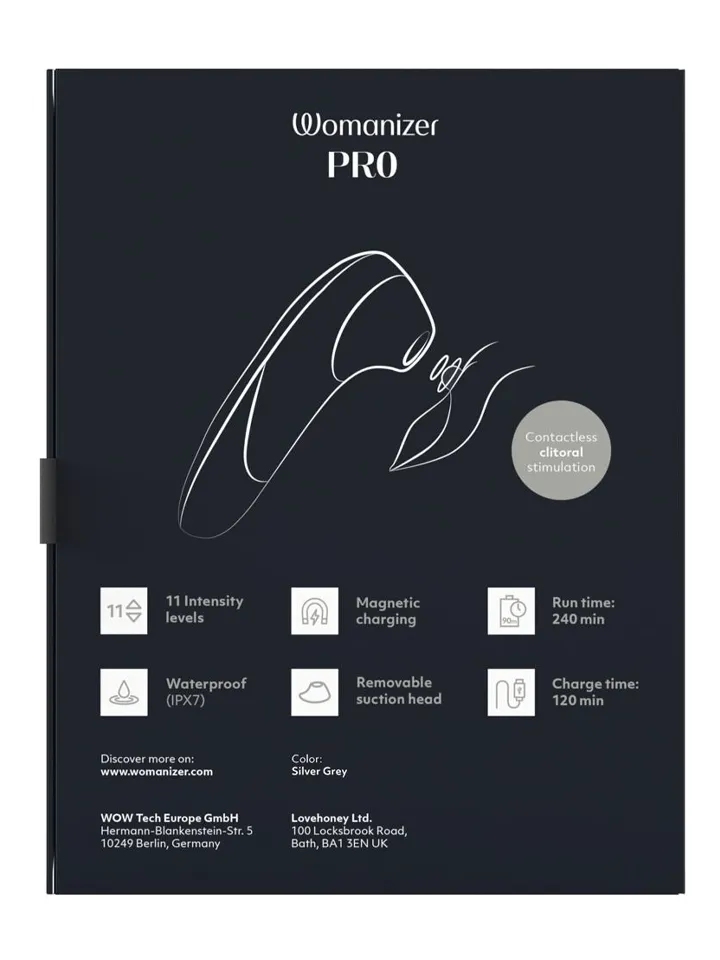 Womanizer Pro Silver - Gaisa spiediena vibrators 8 [full]