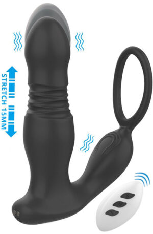 Zenn Anal Pleasure P-Spot Thrusting - Prostatas vibrators ar dzimumlocekļa gredzenu 1