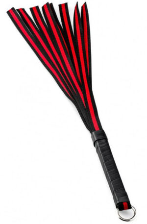 Zenn Black & Red Fabric Whip - Floggers 1
